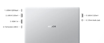 HONOR MagicBook X14 Plus 2024 Laptop AMD Ryzen R7 8845HS 16 32GB 1TB 14" Inch 2.8K 120Hz Notebook Ultrabook Computer PC FMI-721