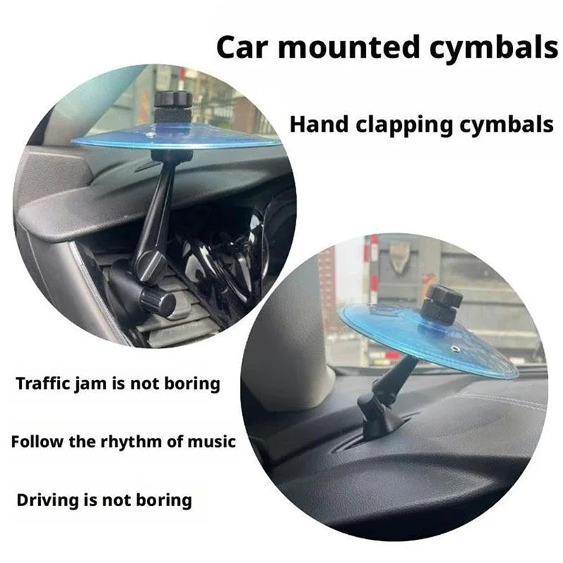 Nouvelle cymbale Crash de voiture créative, décoration de cymbale à Percussion montée sur voiture, cymbale de voiture pour grille d'aération, facile à installer, faire conduire plus amusant