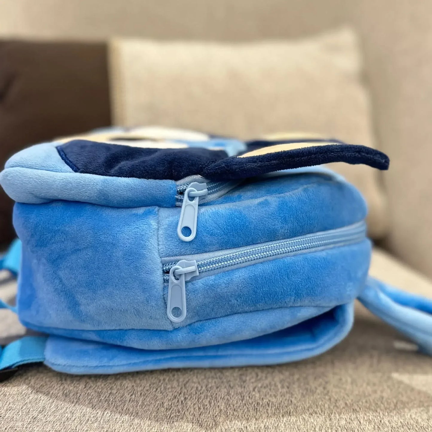 Cute Bluey Family Cartoon Plush Backpack - Children'S Schoolbag, For Kindergarten And Travel, Fun Snack Bag, Great Kids' Gift