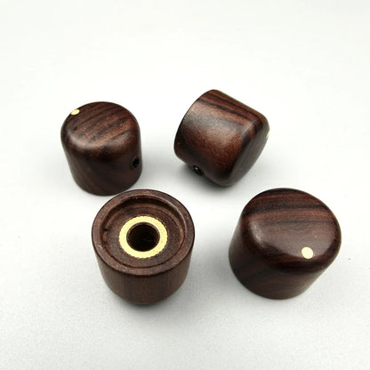 Bouton de potentiomètre en palissandre/bouton de contrôle du Volume et de la tonalité, arbre intérieur en laiton pour accessoires de guitare électrique basse