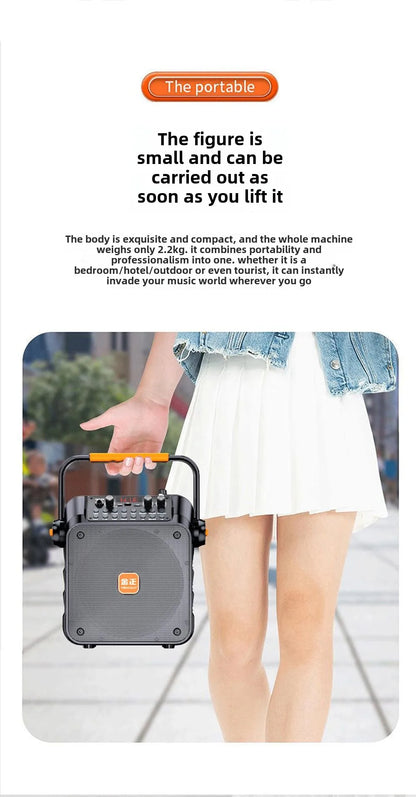 Dual Wireless Microphones & RGB LED Lighting! Outdoor Karaoke Speaker With 30W Power For Camping & Campfires OEM Supplier