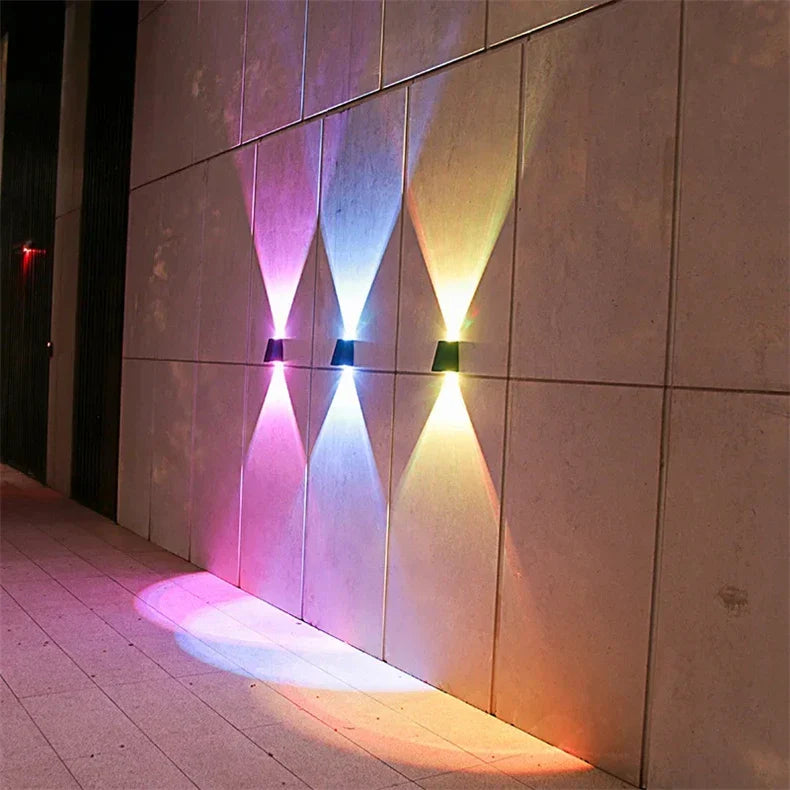 LED lumières solaires extérieur lampe murale à énergie solaire étanche décorations de jardin extérieur lumière du soleil pour rue balcon Villa lampe