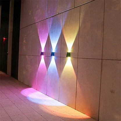 LED lumières solaires extérieur lampe murale à énergie solaire étanche décorations de jardin extérieur lumière du soleil pour rue balcon Villa lampe