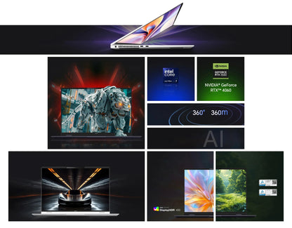HONOR MagicBook Pro 16 HUNTER 2024 DRA-54 Gaming Laptop Intel Ultra 5/7 NVIDIA RTX 4060 1TB 16" Inch 3K 165Hz Gamer Computer PC