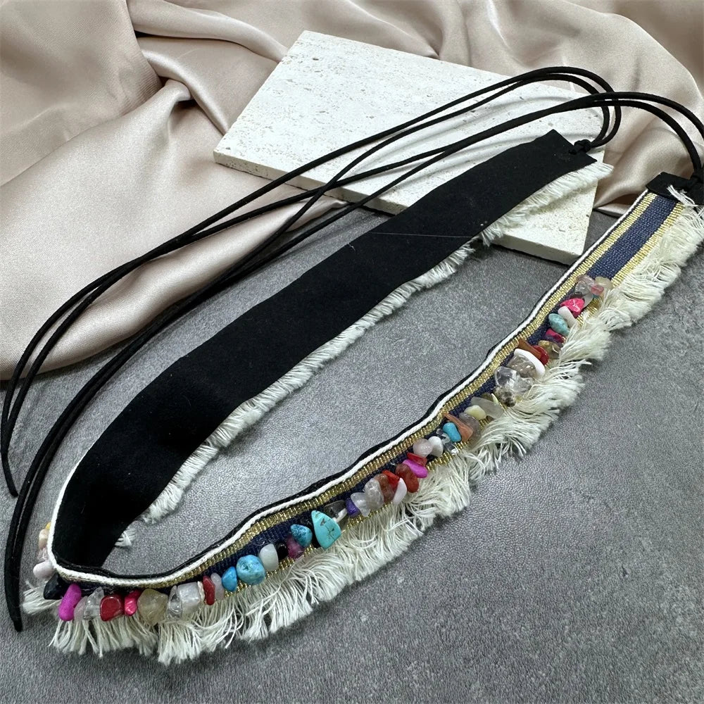 Bandes de Chapeau de Cowboy Boho en Cuir, Accessoire de Paille Fedora ander, de Tête de Vache, Décoration de Remplacement