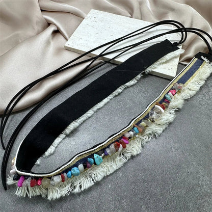 Bandes de Chapeau de Cowboy Boho en Cuir, Accessoire de Paille Fedora ander, de Tête de Vache, Décoration de Remplacement