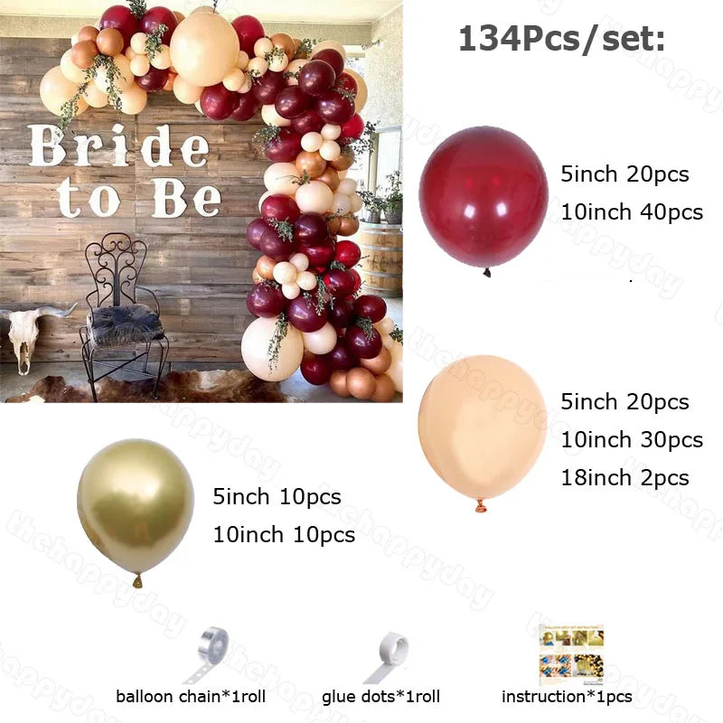 Kit de guirlande de ballons rouge vin bordeaux, arc de ballons en or rouge, guirlande de ballons de noël, décor de noël, décor de saint-valentin
