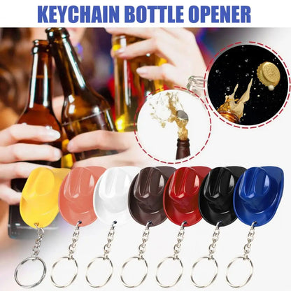 Chapeau de Cowboy ouvre-bouteille porte-clés rustique casquette occidentale porte-clés ouvre-bière double fonction porte-clés Cowgirl thème fête faveur