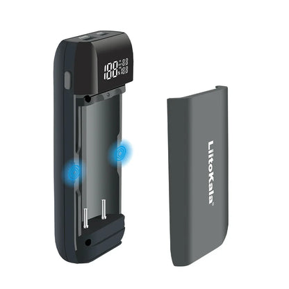 LiitoKala Lii-MP2 Portable Power Battery Charger LCD USB Type-C Input for 18700 20700 21700 18650 Batteries