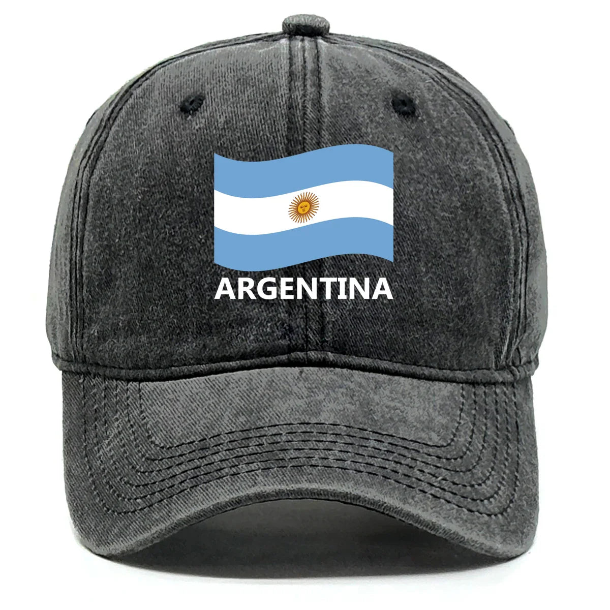 Flag Of Argentina Cowboy Hat Outdoor Casual Cotton Solid Color Adjustable Strap Baseball Cap Men Hat Sun Protect