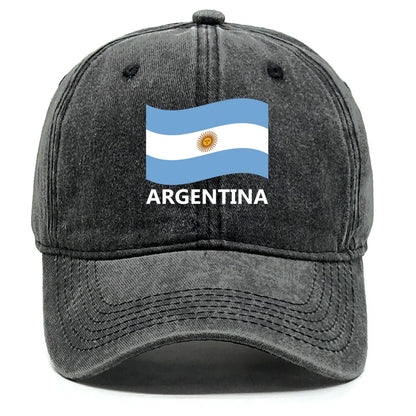 Flag Of Argentina Cowboy Hat Outdoor Casual Cotton Solid Color Adjustable Strap Baseball Cap Men Hat Sun Protect