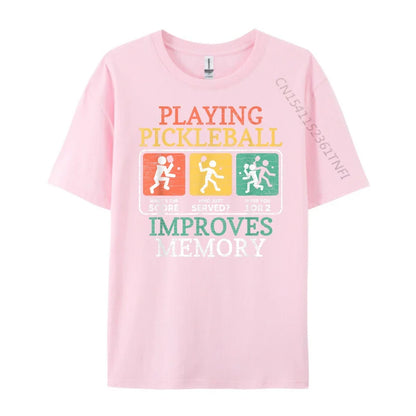 T-shirt graphique pour homme, couleur rose, améliore la mémoire, pour le nouvel an 2025