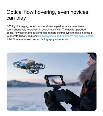 Drones 4k professionnel 10km flux optique sans brosse pliant double miroir photographie aérienne professionnelle avec drone à cardan servo