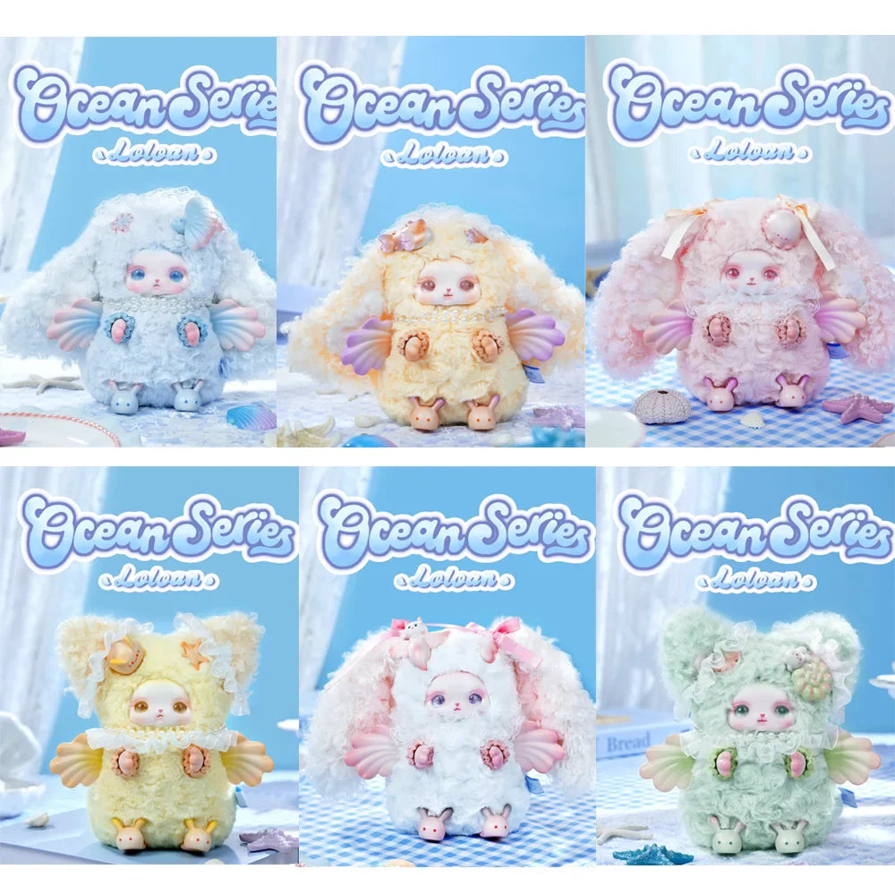 Boîte mystère Original Blind Box Loloan Ocean Series Pendentif mignon pour sac à dos Décoration de chambre Jouet Cadeau surprise d'anniversaire/de Noël