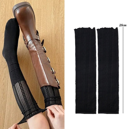 Lace Ballet Style Leggings, Mesh Leg Warmers for Women and Girls, Kawaii Lolita Socks, Boot Cuffs, Thin Summer Socks, Knitted Sleeve Cover
