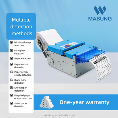 MASUNG MS-NP80C 82,5 Mm Module d'imprimante de kiosque thermique 3 pouces panneau de reçus coupe automatique produits d'imprimante de factures intégrés en Stock