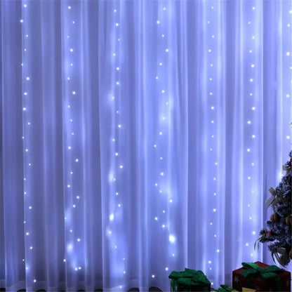 Rideaux lumineux LED alimentés par USB avec télécommande, décorations de noël pour la maison, mariage, anniversaire, chambre à coucher, lumières de fête
