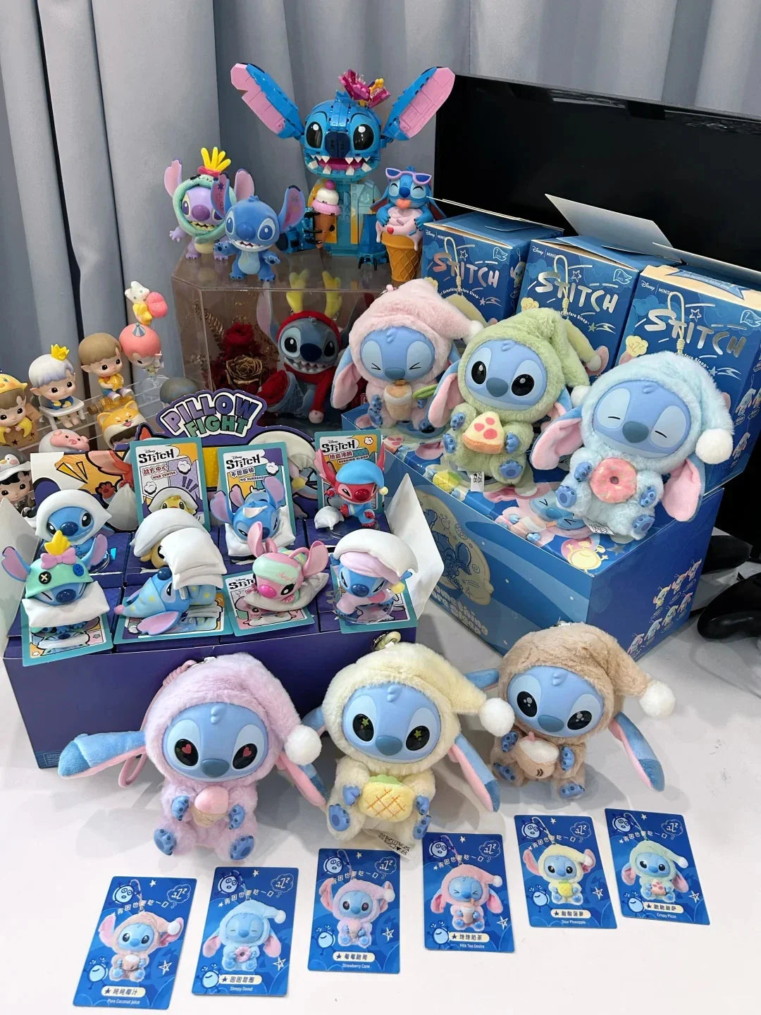 Stitch Eat Before Sleep Plush Series Blind Box Cute Vinyl Doll Ornament Pendant MysteryBox Surprise Toy Gift