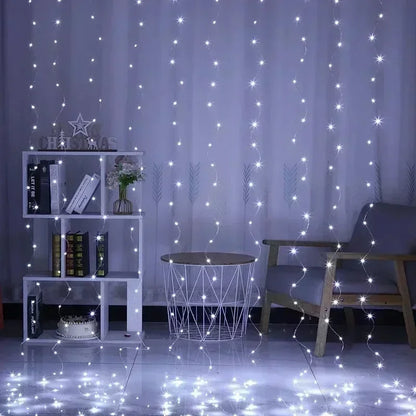Rideau USB LED guirlandes lumineuses 3/4/6M télécommande chambre vacances mariage anniversaire noël décoration fée guirlande lampe