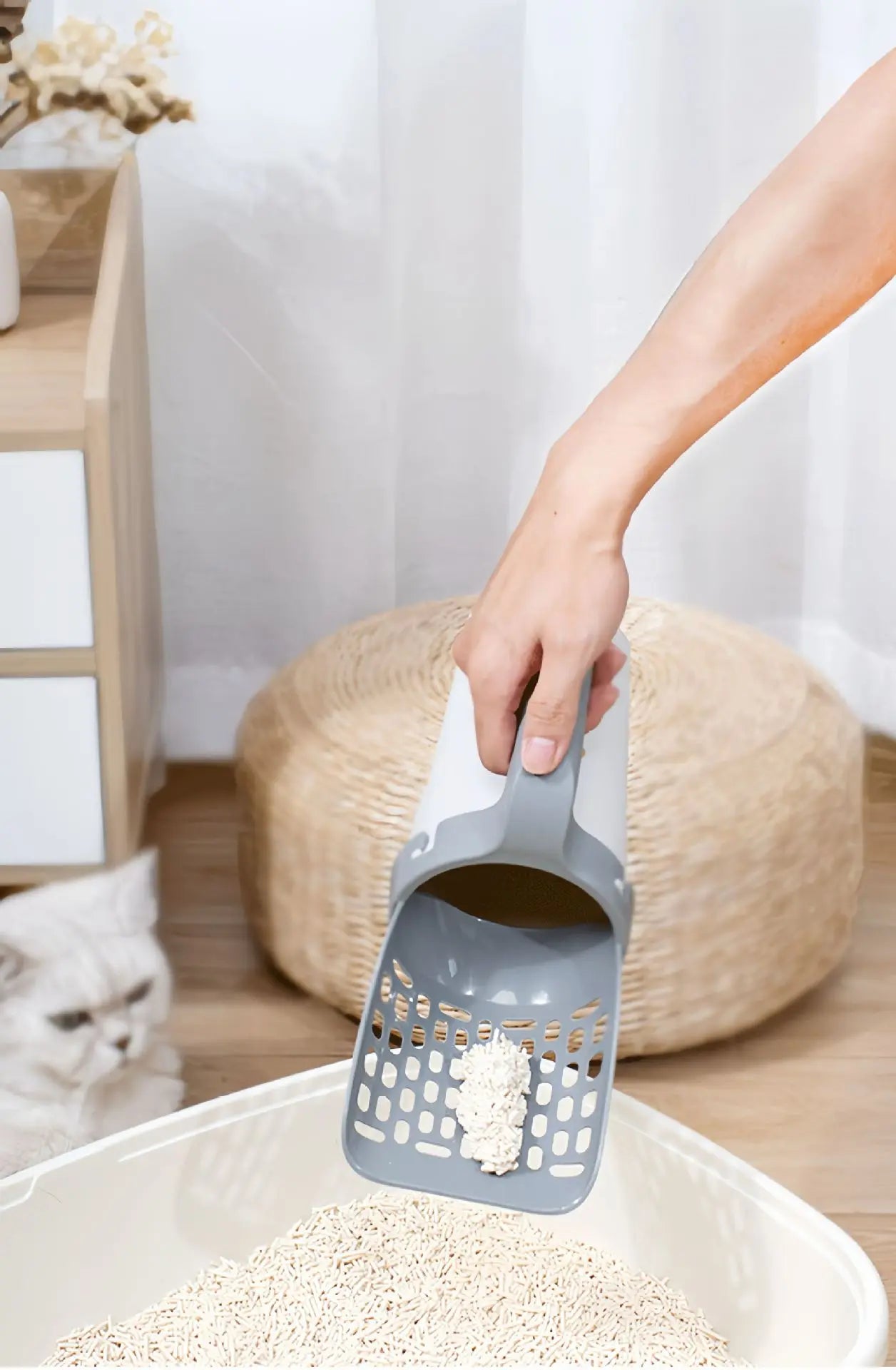 Pelle à litière pour chat, cuillère pour filtre pour animaux de compagnie, toilettes propres, cueilleur de déchets, fournitures pour chat, accessoire, bac à litière pour chat, autonettoyant