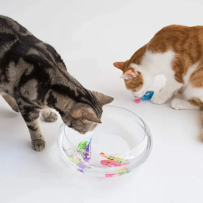 Jouet pour chat LED inductif interactif natation Robot poisson jouets brillant électrique poissons stimuler chaton chasse Instinct produits pour animaux de compagnie