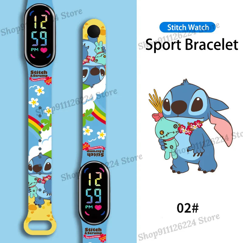 Montres Stitch pour enfants, filles, étanche, sport, écran tactile, pour femmes, horloge numérique étanche, bracelet, cadeaux exquis