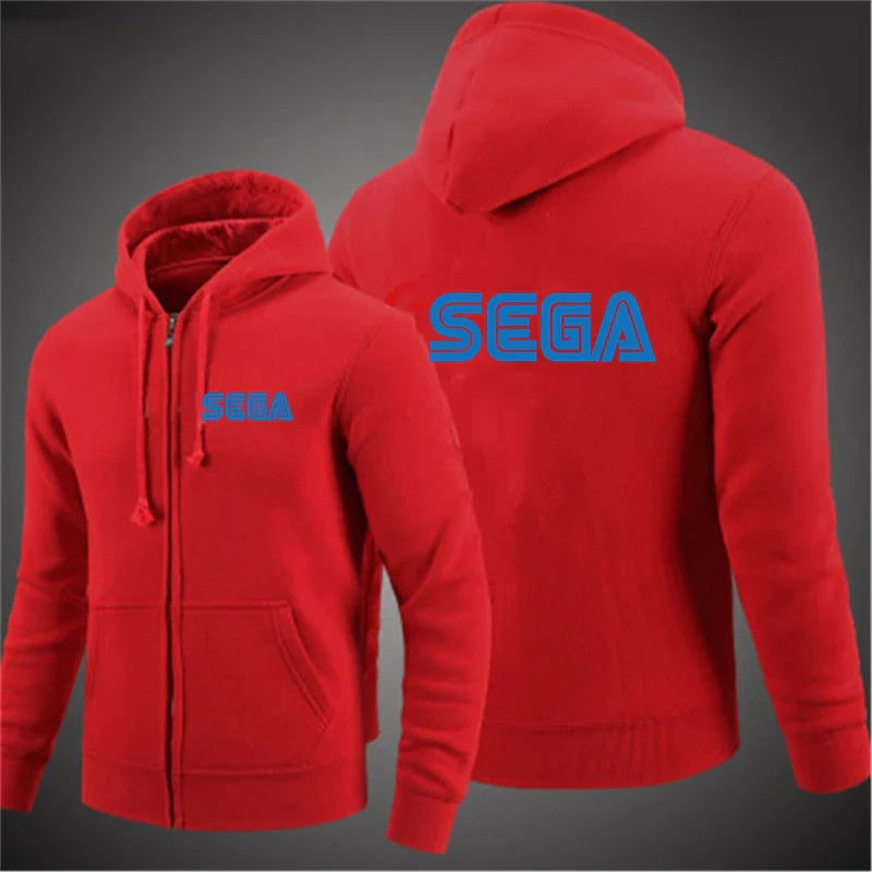 Men Sweatshirts Autumn Sega Pullover Casual Zipper Jacket for Male Hoody Outdoor Sweatshir Autumn Solid Color Turtleneck Swea