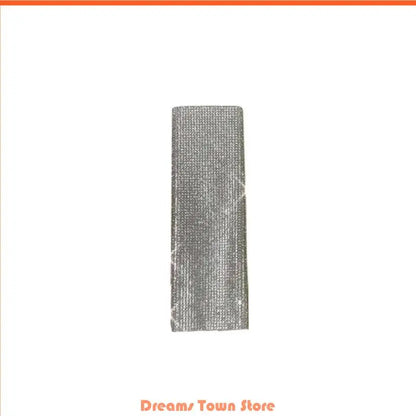 Decorative protective cover for microphone, adorned with rhinestones and sequins, compatible with 90% of portable wireless microphones used in KTVs and bars.