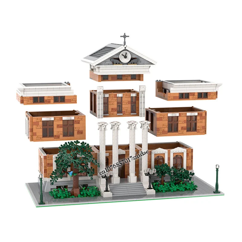 MOC Back to the Future modular Clock Tower Courthouse Mall model DIY creative ideas Children Toy birthday Gift christmas Blocks