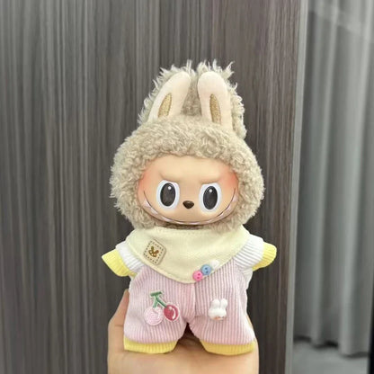 Labubu Doll Clothes Enamel Labu Cloth 17cm Doll Cute Dress-up Climbing Clothes Skirt Plush Toy Clothes