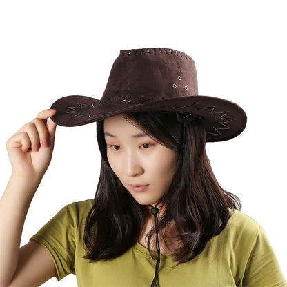New Men Lady Fashion Cowboy Hat Unisex Cap Polyester West Fancy Dress