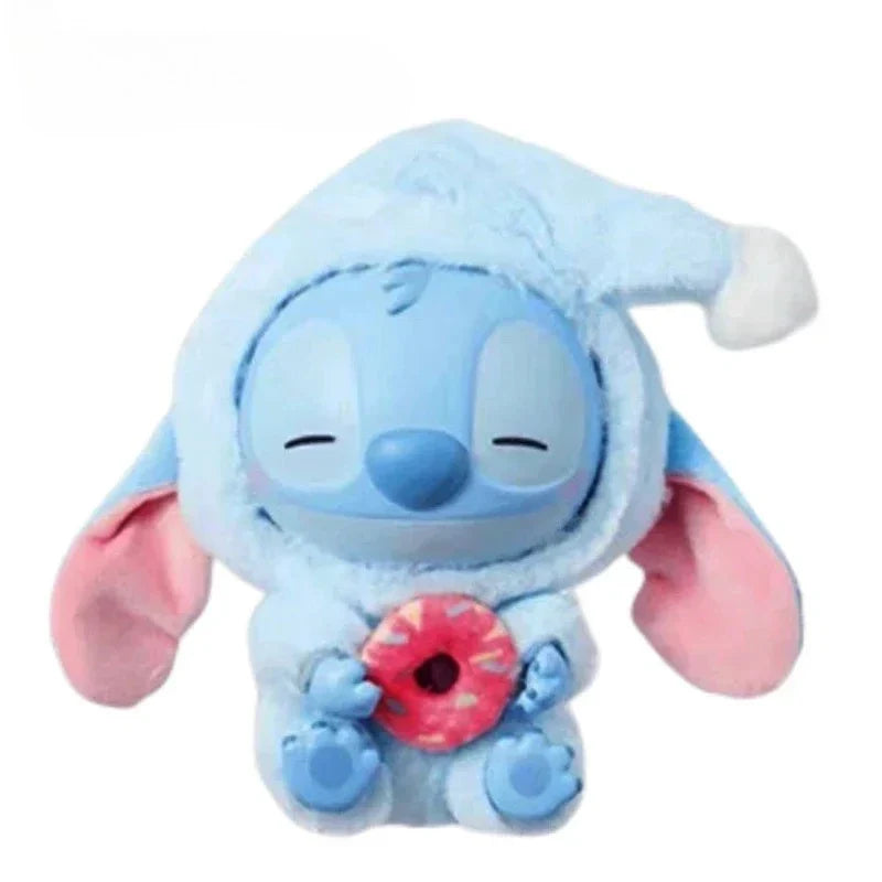 Stitch Eat Something Before Sleep Series Blind Box Plush Vinyl Toys Cute Doll Replica Mystery Box Bag Pendant Decor Gift