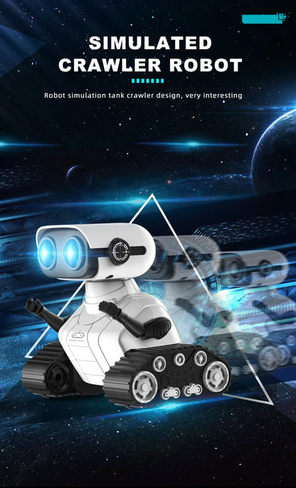 Ebo Robot jouets Robot RC Rechargeable pour enfants garçons et filles jouet télécommandé avec musique et yeux LED cadeau pour enfants