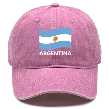 Flag Of Argentina Cowboy Hat Outdoor Casual Cotton Solid Color Adjustable Strap Baseball Cap Men Hat Sun Protect