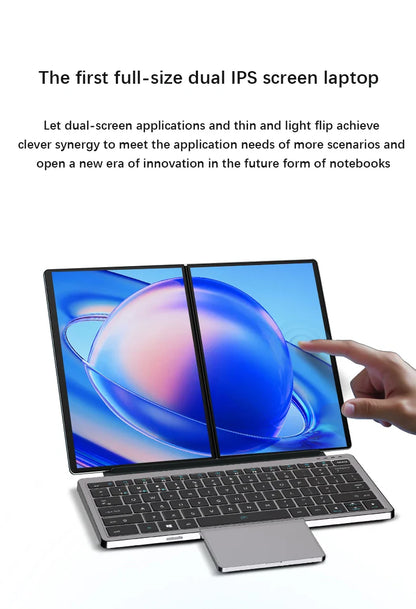 New Dual Screen Laptop Intel i3 1215U N100 Dual 10.95 Inch IPS Touch Screen Windows 11 Office Computer Tablet Notebook WiFi 6