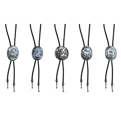 Collier occidental F42F, pendentif Rose sculpté, cravate Bolo pour adolescente, chemise, pull, décors