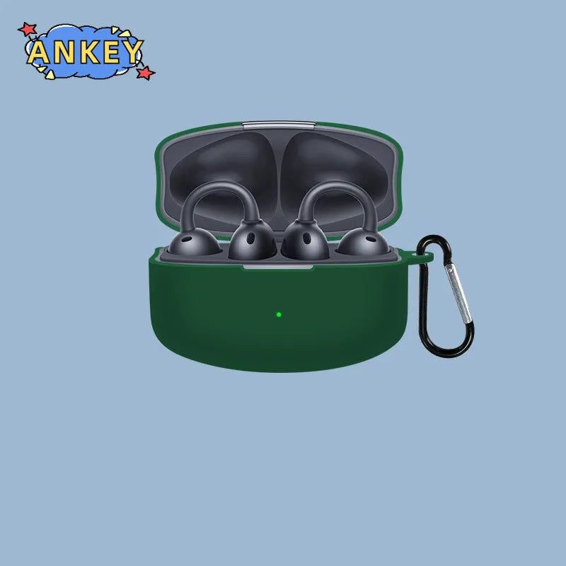 For OPPO Enco Clip Earphone Silicone Case Earbuds Waterproof Shockproof Soft Protective Headphone Cover Headset Skin with Hook