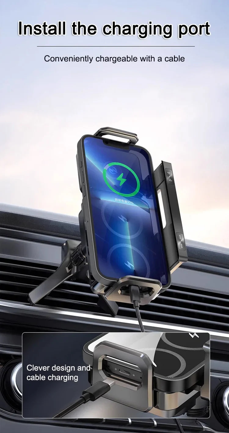 Reliable Car Mount Cell Phone Holder Durable fully motorized Silent Stable clamping Cell Phone Holder Safety Intelligent Durable