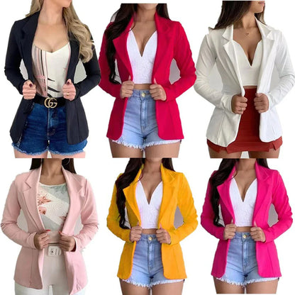 Veste de sport élégante pour femme, haut ajusté à manches longues pour le bureau ou le sport décontracté