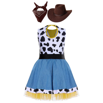 Wild West Cowgirl Cosplay Costume Set Cowboy Halloween Carnival Cosplay Dress Up Outfit Festival Dance Party Stage Performance