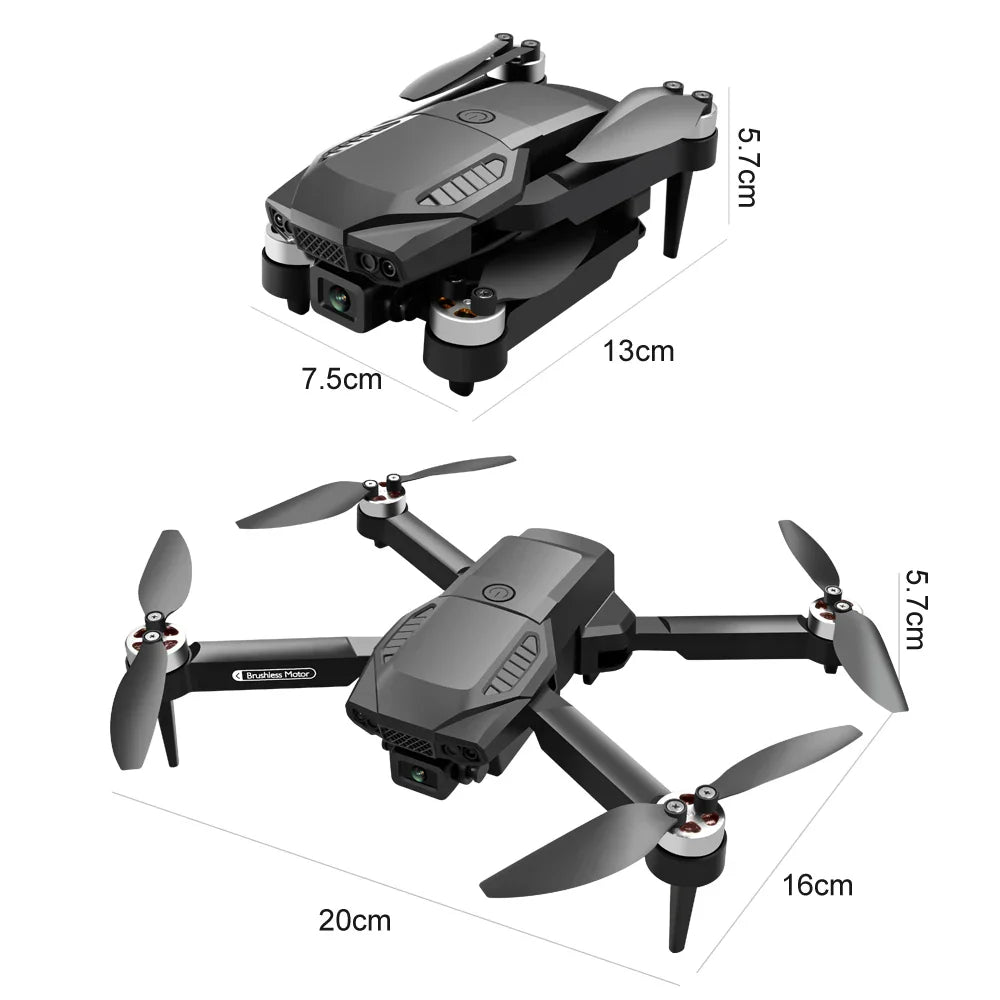 Nouveau Drone F198 professionnel double caméra avec 1080P WIFI FPV HD photographie aérienne grand Angle sans brosse RC pliable quadrirotor