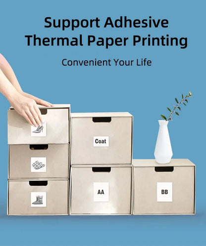 MINI Portable Thermal Printer Wireless Memo Label Machine 200dpi Bluetooth Inkless Pocket Imprimante Phone Notes Printing Paper