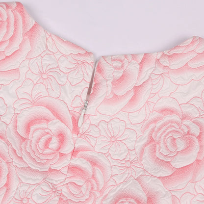 Robe de soirée pour fille - Robe de danse élégante de style princesse à fleurs - Robe de fête d'anniversaire, robe de mariée, robe de demoiselle d'honneur