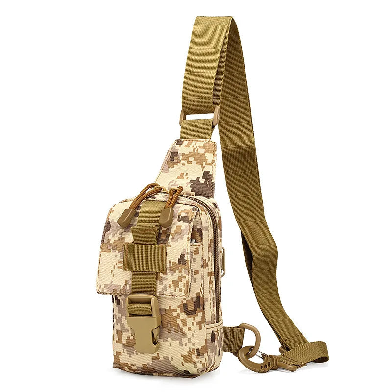 Petit sac de poitrine de Camouflage antivol pour l'extérieur, sac à bandoulière de randonnée en Nylon pour chasse, pêche, Camping, Cycking