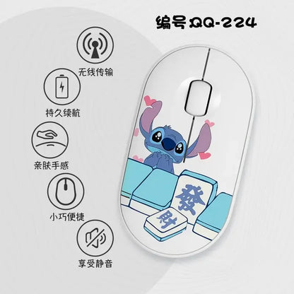 Lilo & Stitch Exquisite and Compact Bluetooth 5.0 Wireless Mouse Office Laptop Tablet Portable Silent True Wireless Mouse