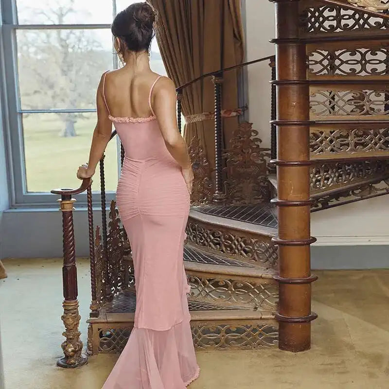 Avrilyaan Hollow Out Split Sexy Dress Women Irregular Elegant Evening Party Long Dresses Backless Bodycon Summer Dress Vestidos