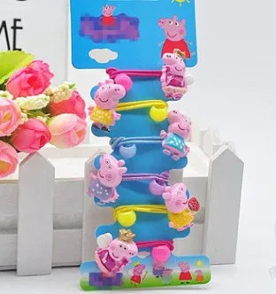 Peppa Pig Hairpins Hair Rope Children Kawaii Peppa Pig George Hairpins Hair Rope Bb Clip Girls Peppa Pig Accessories Students