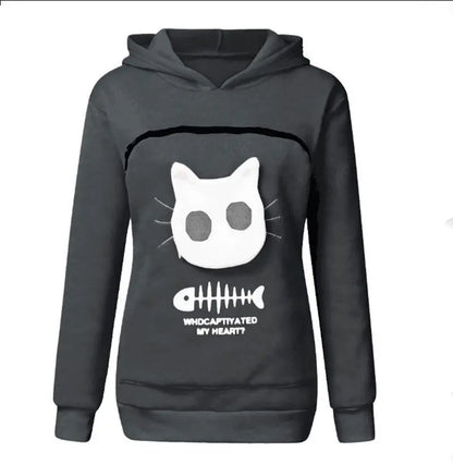 3XL Cat Lovers Hooded Sweatshirt Kangaroo Dog Pet Paw Dropshipping Pullovers Cuddle Pouch  Fish  Pocket Hoodie Tops