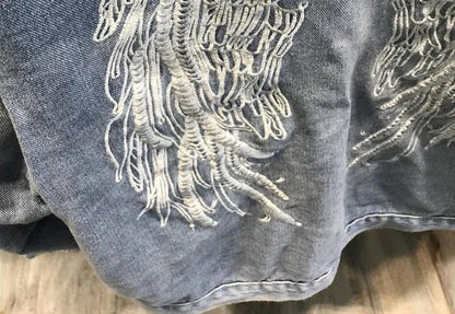 Manteau de cowboy pour hommes, vestes en jean amples et déchirées pour hommes, vêtements d'automne en tissu, livraison rapide, nouveau produit élégant à prix abordable
