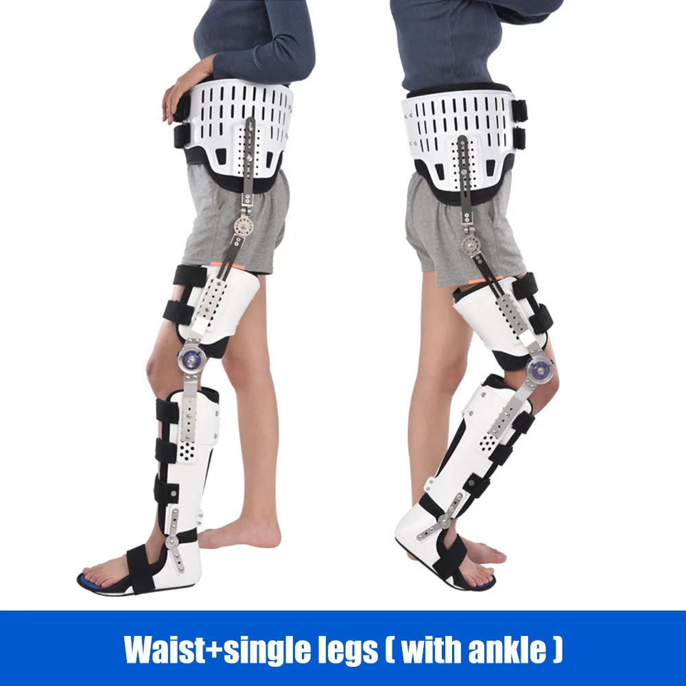 Adjustable Hip, Knee, Ankle, Foot Orthosis, Fixed Splint, Orthopedic Support for Leg, Hip, Thigh, Female Fracture, Lower Limb Paralysis